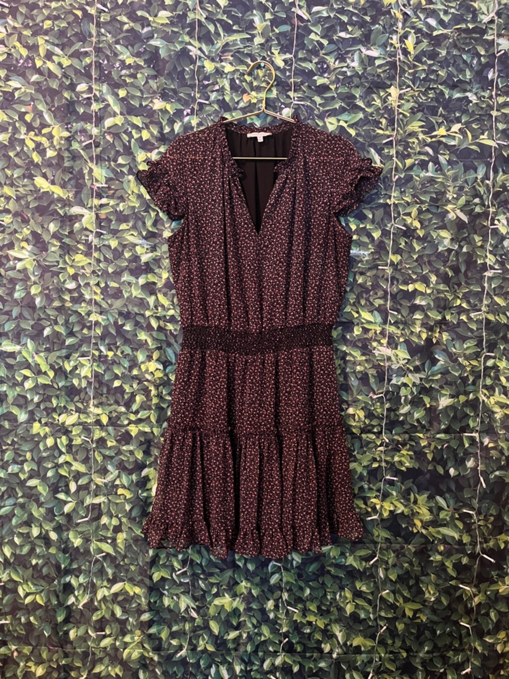 Rebecca Minkoff Black Floral Mini Dress